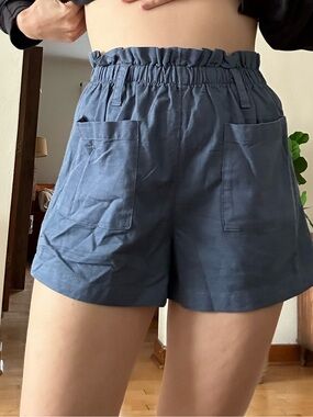 Casual Elastic-Waist Navy Women’s Shorts